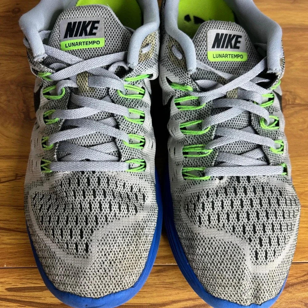 Nike LunarTempo Running Shoes Mens‎ Size 10.5 Gray Blue Low Top
